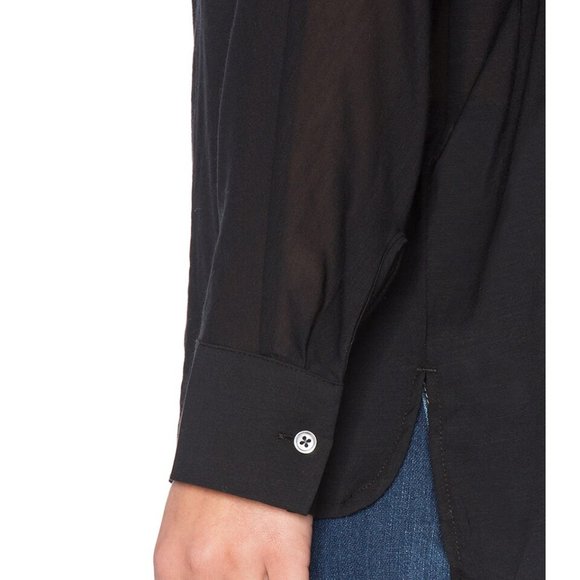 JAMES PERSE Oversized Chiffon Stretch Button Up - Picture 4 of 7